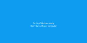 Getting Windows Ready Stuck in Windows 10