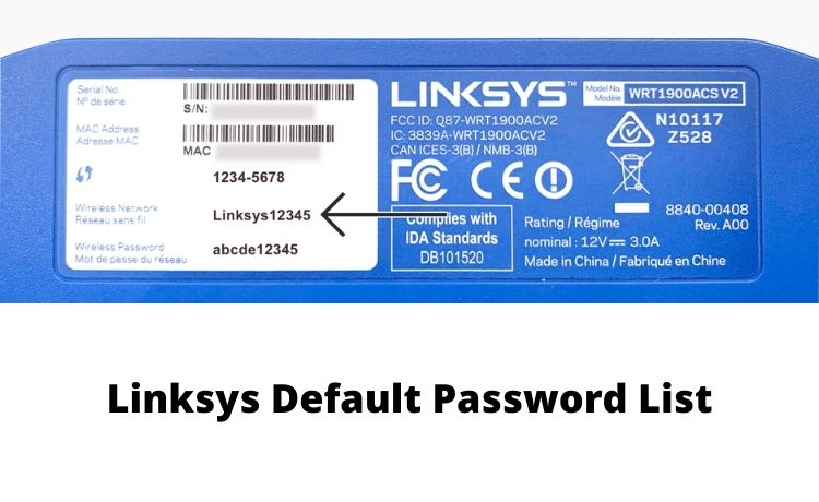 Linksys Default Password List