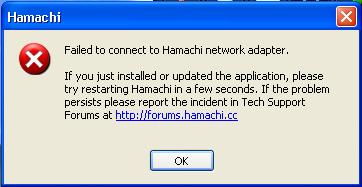 Hamachi Cannot Get Adapter Config