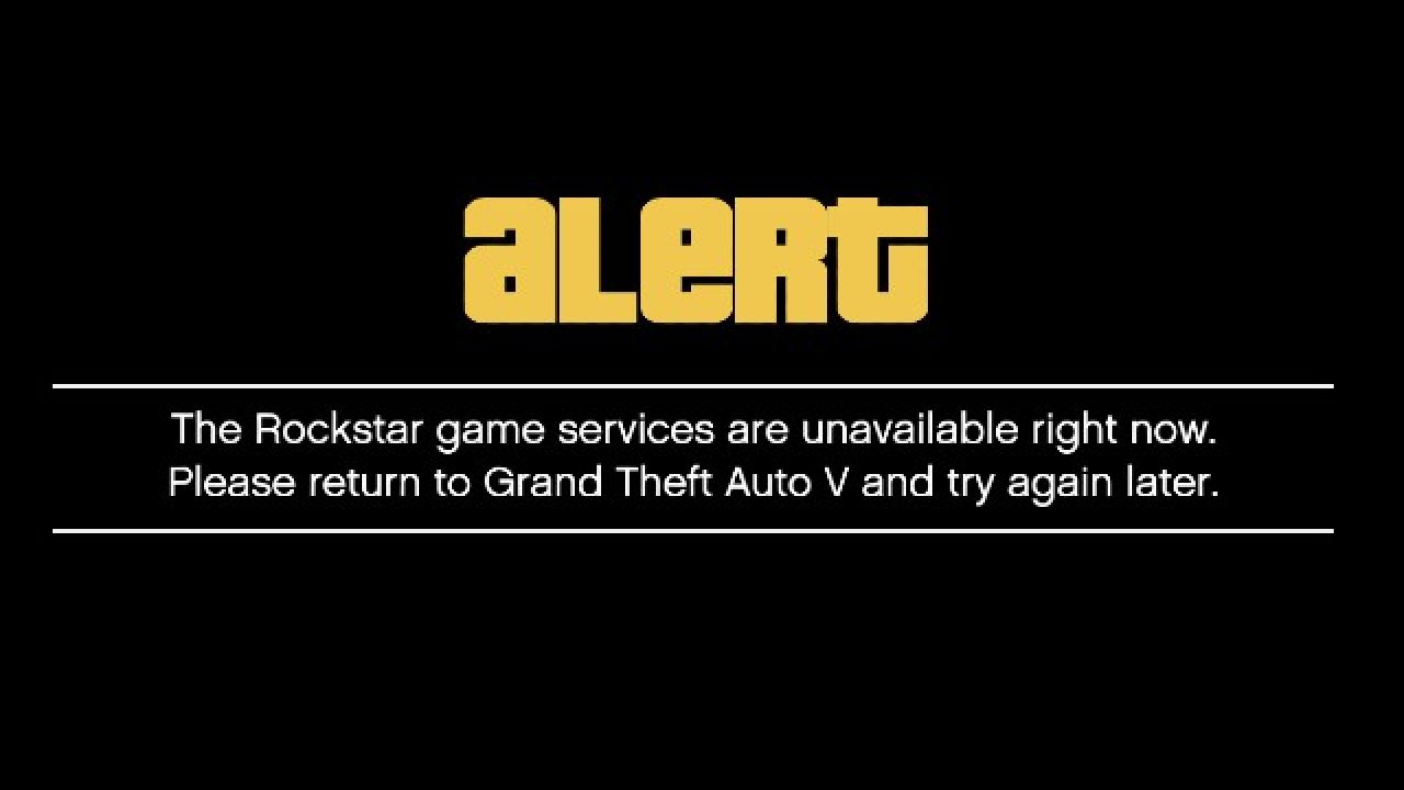 Rockstar Game Services are Unavailable Right Now