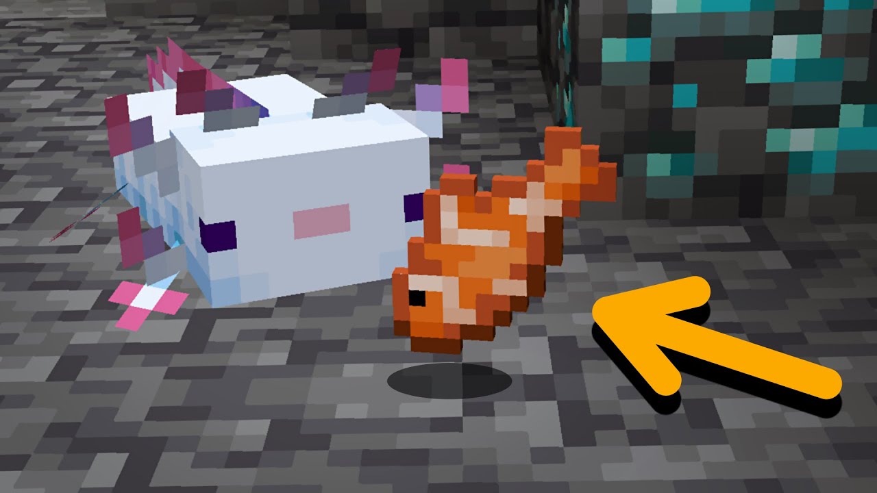 Tame Axolotls in Minecraft 1.17