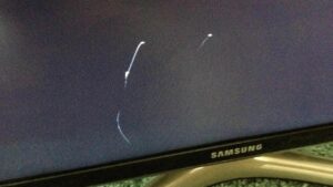 Scratch on a Flat TV Screen