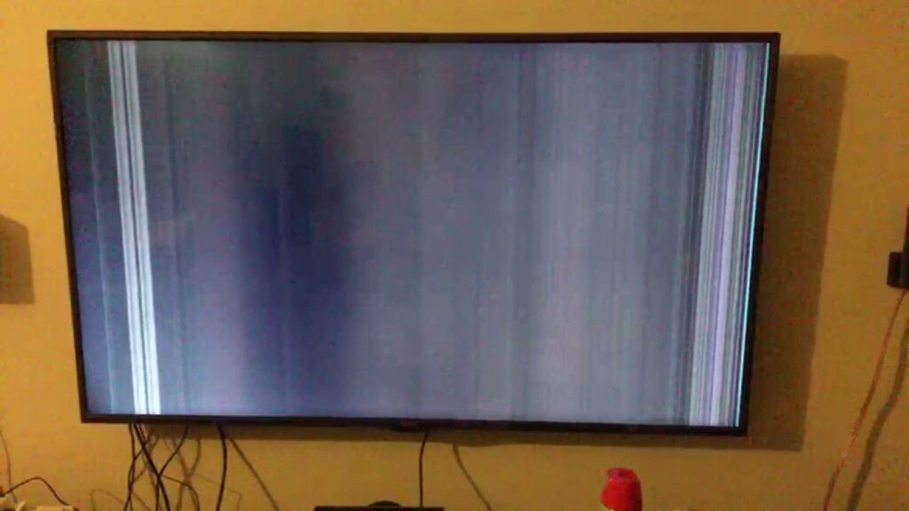 Pressure Damaged TV Screen