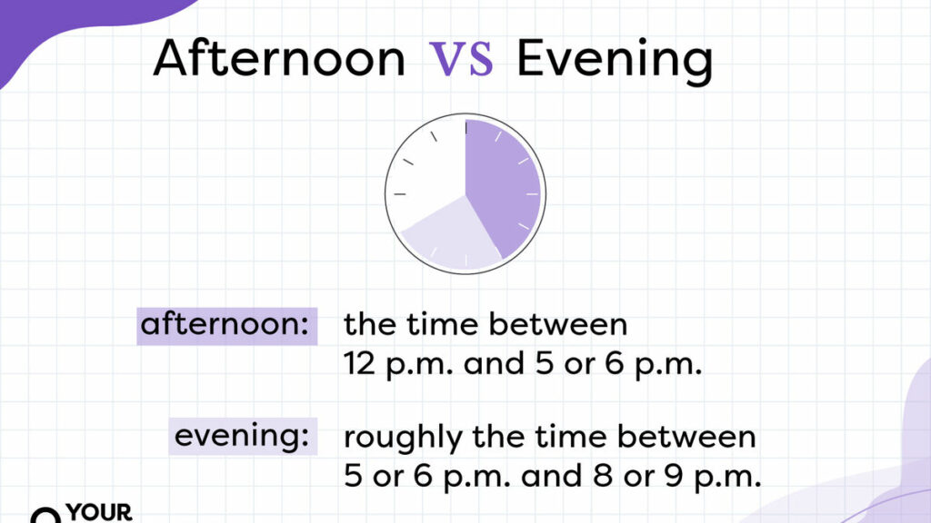 Afternoon and Evening Hours: Differences and Uses
